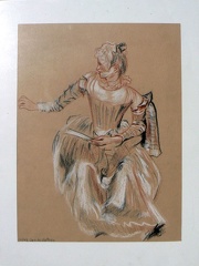 Pascal SIMEON -Danseuse de Watteau-3 crayons